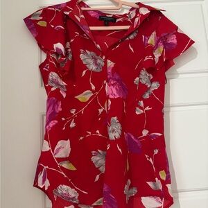 Floral Red Women's Top